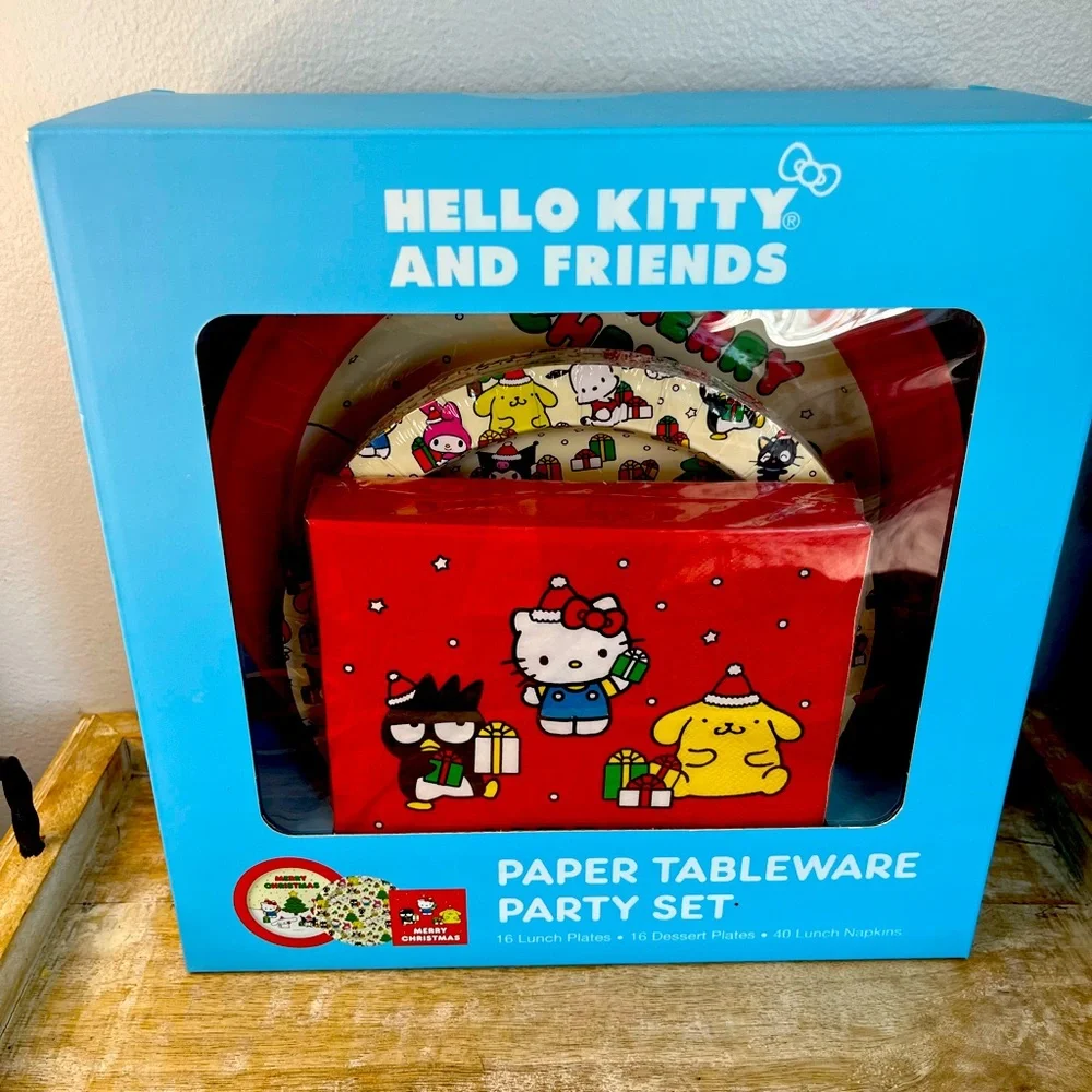 Hello Kitty and Friends Paper Tableware Party Set Merry Christmas